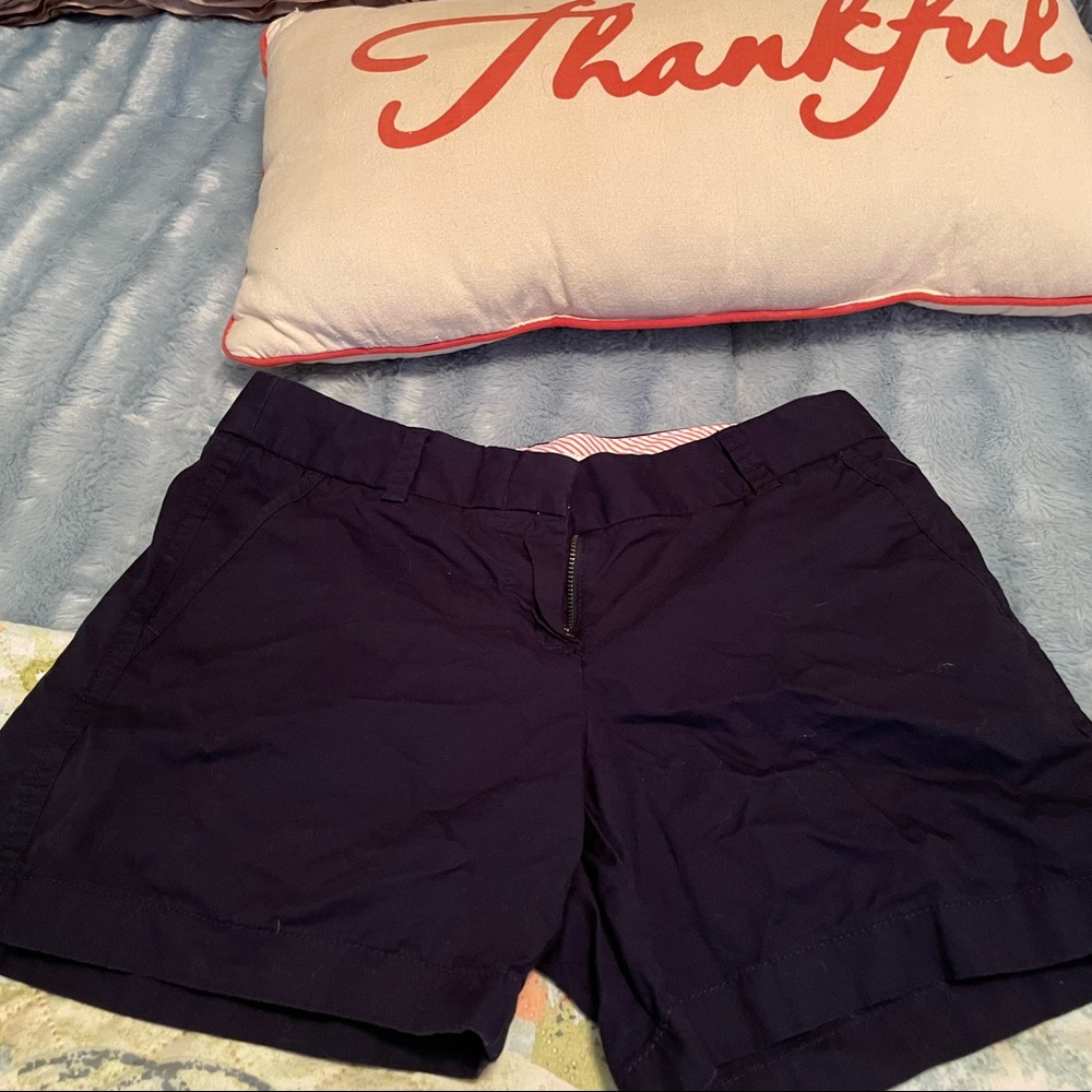 Navy j crew chino shorts